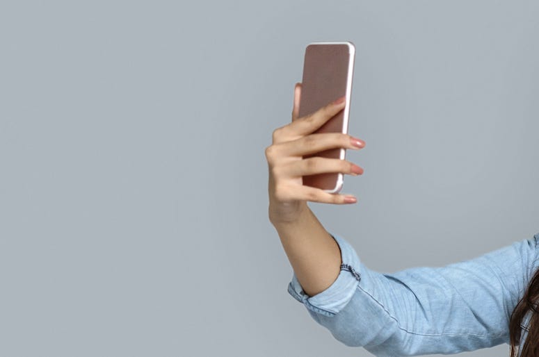 Woman, Recording, Phone, Smartphone, Video, Vertical