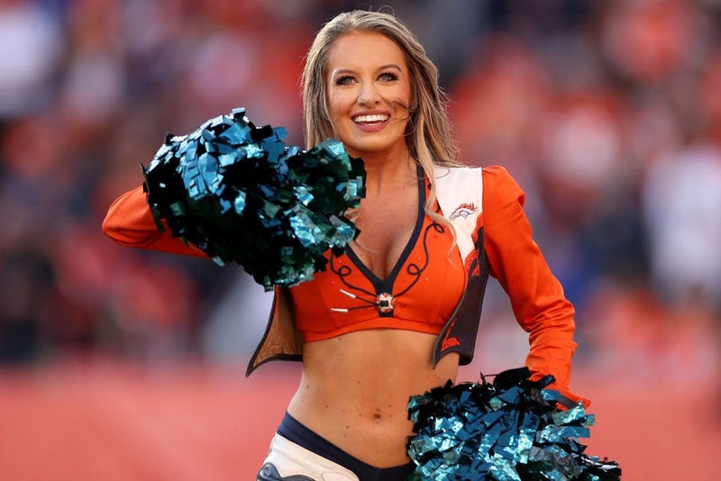 DENVER, COLORADO - OCTOBER 13: Cheerleaders preform after the Denver Broncos score against the Tennessee Titans in the third quarter at Broncos Stadium at Mile High on October 13, 2019 in Denver, Colorado. (Photo by Matthew Stockman/Getty Images)