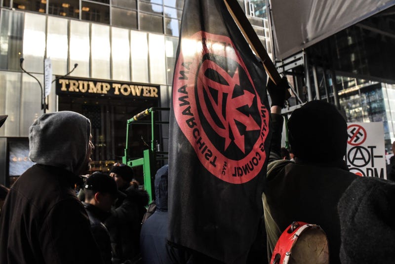 Antifa Proud Boys Trump Tower