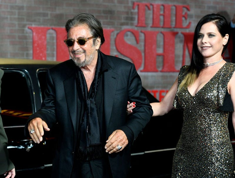 Al Pacino and Meital Dohan attend the Premiere Of Netflix's "The Irishman" at TCL Chinese Theatre on October 24, 2019 in Hollywood, California.