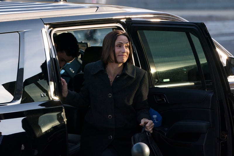 Fiona Hill, the former top Russia expert on the National Security Council, arrives to testify in the House's impeachment inquiry on Nov. 21, 2019. 