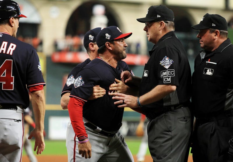 Best pictures of World Series umpire controversy, Dave Martinez ejection