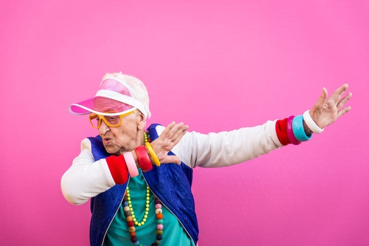 Dabbing Grandma