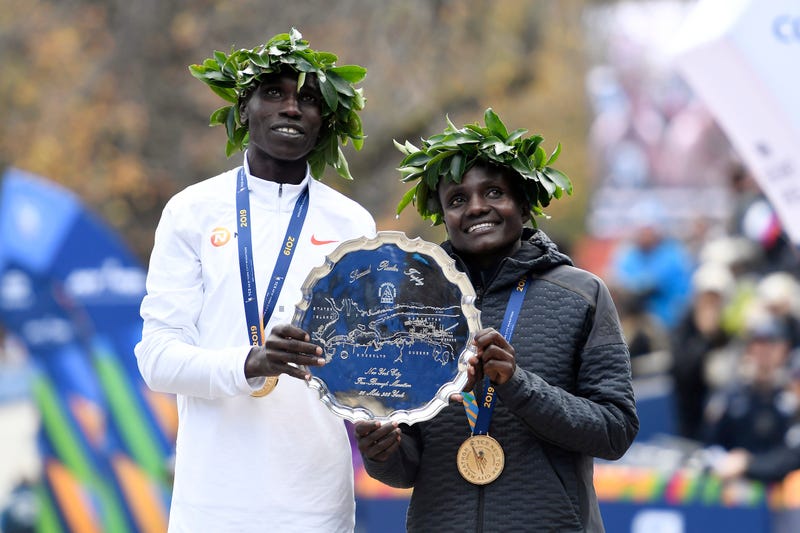 Geoffrey Kamworor and Joyciline Jepkosgei