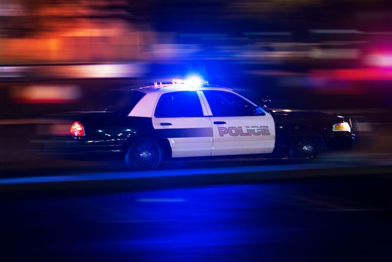 Police, Car, Vehicle, Driving, Speeding, Blurry