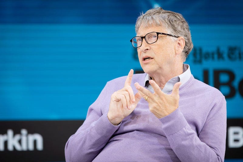 Bill Gates, Co-Chair, Bill & Melinda Gates Foundation speaks onstage at 2019 New York Times Dealbook on November 06, 2019 in New York City.