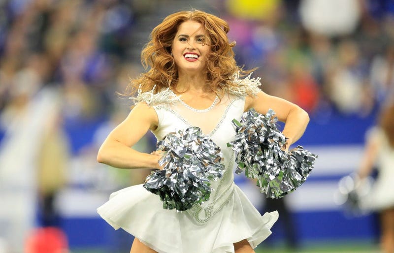 INDIANAPOLIS, INDIANA - NOVEMBER 17: Indianapolis Colts cheerleaders perform during the game against the Jacksonville Jaguars at Lucas Oil Stadium on November 17, 2019 in Indianapolis, Indiana. (Photo by Andy Lyons/Getty Images)