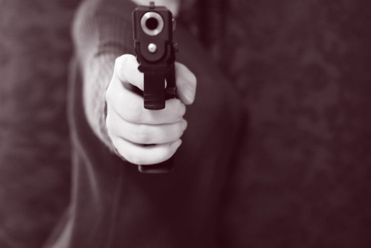 Armed robber gets taste of own medicine 