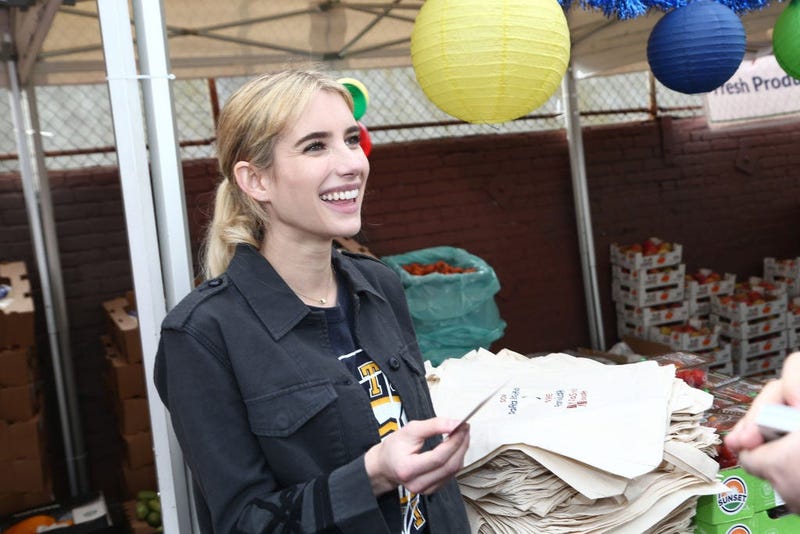 Emma Roberts attends the Celebrity friends of Feeding America give back at the Para Los Niños Felices Fiestas to celebrate the holidays and raise awareness around the issue of hunger.