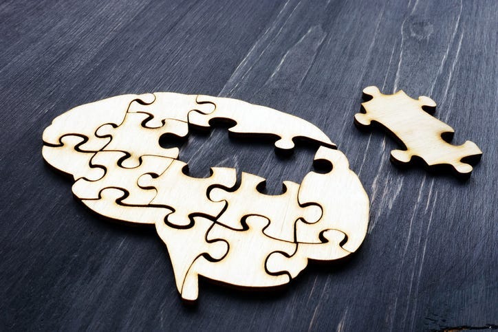 Brain from wooden puzzle