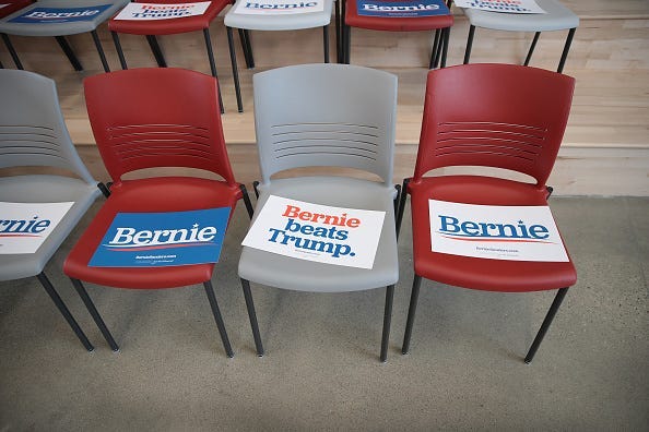 Bernie Sanders signs