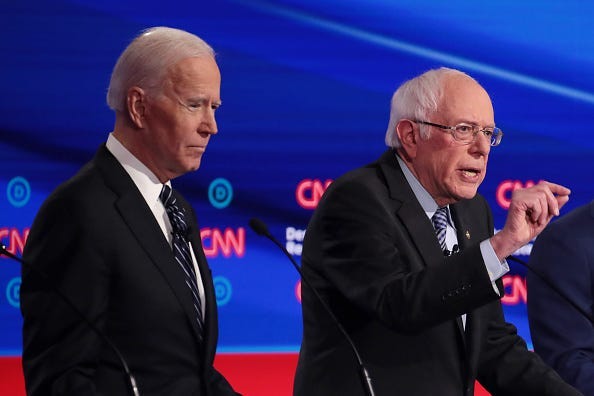 Joe Biden Bernie Sanders