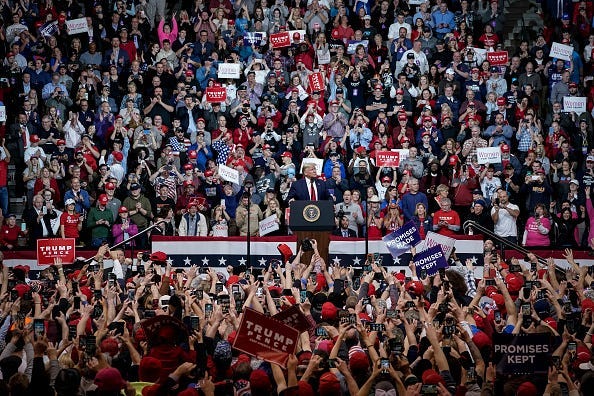 President Donald Trump rally