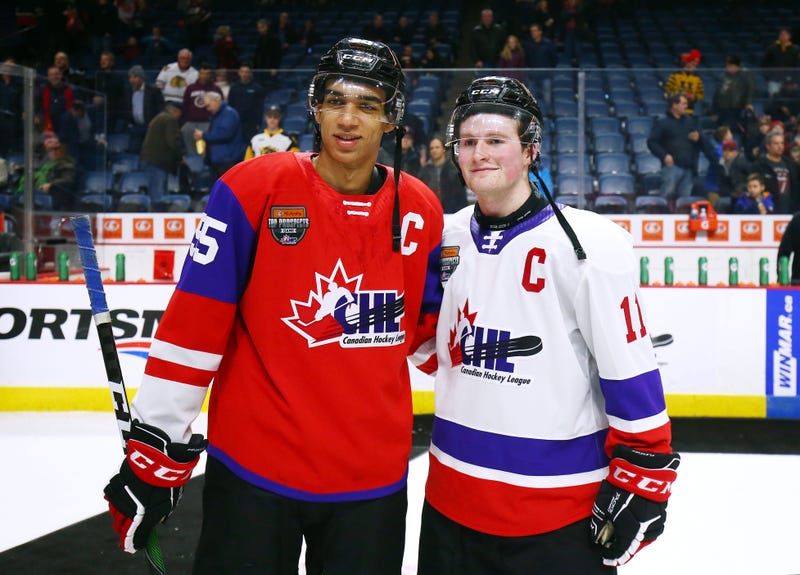Quinton Byfield and Alexis Lafrenière