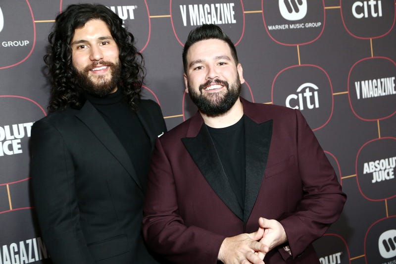 Dan + Shay on the Red Carpet at the Warner Music Group Pre-Grammy Party