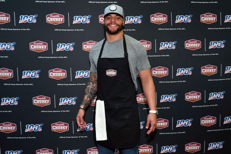 Dak Prescott attends the Dallas Cowboys' Dak Prescott & Campbell's Chunky Soup Donate 100,000 Bowls of Soup to Miami Homeless Shelter 
