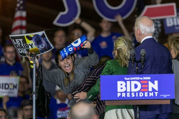 Joe Biden Jill Biden protesters