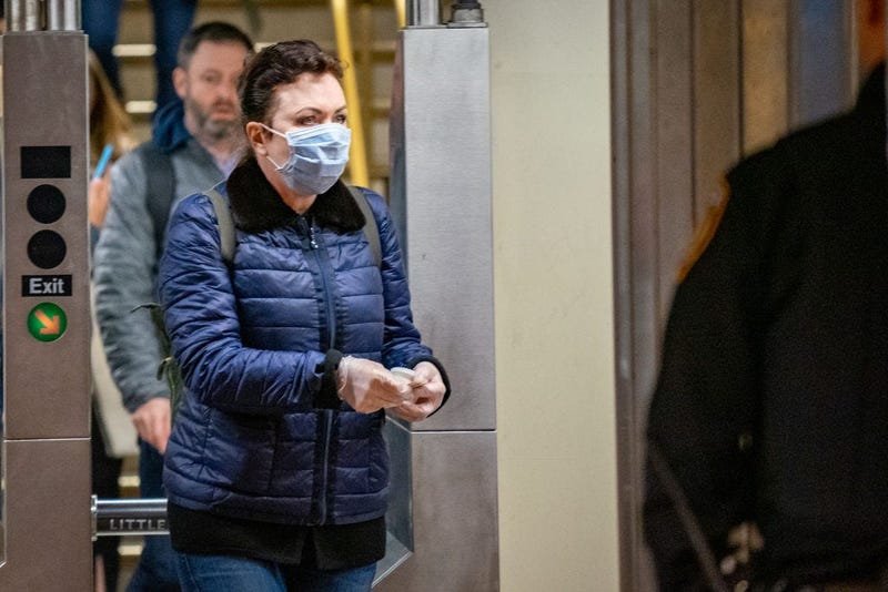 An individual taking precautions from the coronavirus