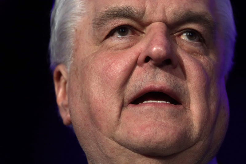 Nevada Governor Steve Sisolak speaks during the Clark County Democrats Kick Off to Caucus Gala at Tropicana Las Vegas February 15, 2020