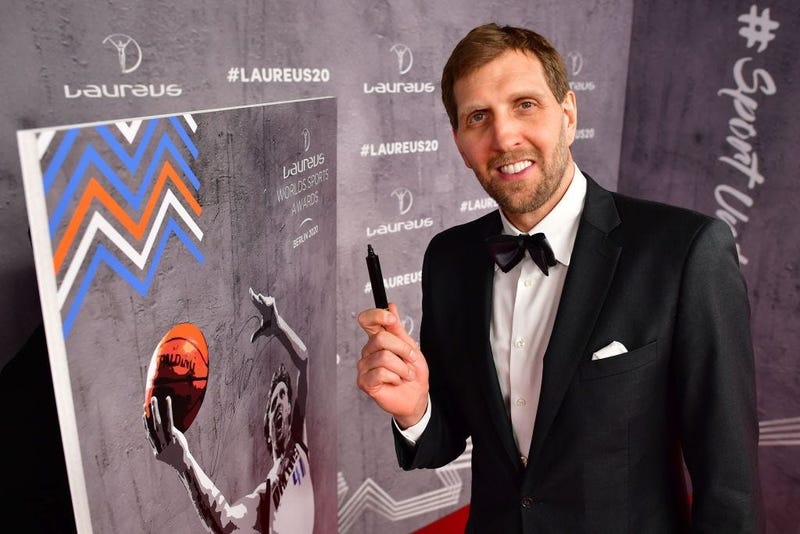 Dirk Nowitzki during the 2020 Laureus World Sports Awards at Verti Music Hall on February 17, 2020 in Berlin, Germany. 