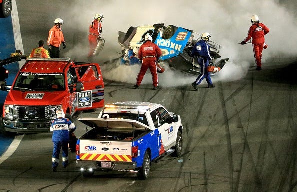 Ryan newman upside down crash