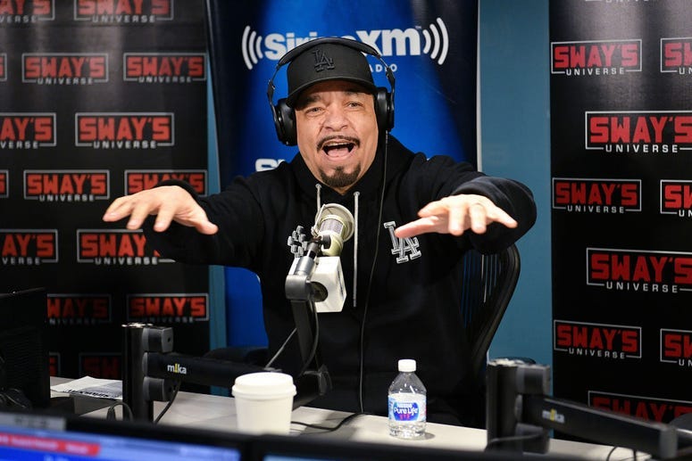 Ice-T visits SiriusXM Studios on February 18, 2020 in New York City. 