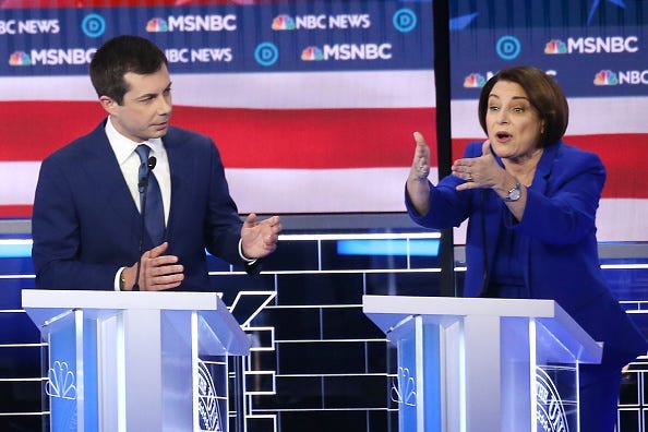 Pete Buttigieg Amy Klobuchar
