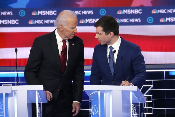 Joe Biden Pete Buttigieg