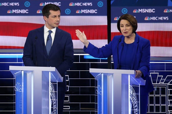 Pete Buttigieg Amy Klobuchar