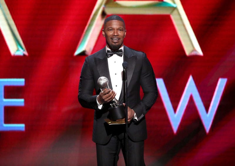Jamie Foxx accepts Outstanding Supporting Actor in a Motion Picture for "Just Mercy" onstage during the 51st NAACP Image Awards, Presented by BET, at Pasadena Civic Auditorium on February 22, 2020 in Pasadena, California.