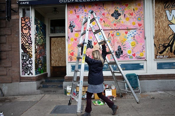 store front mural