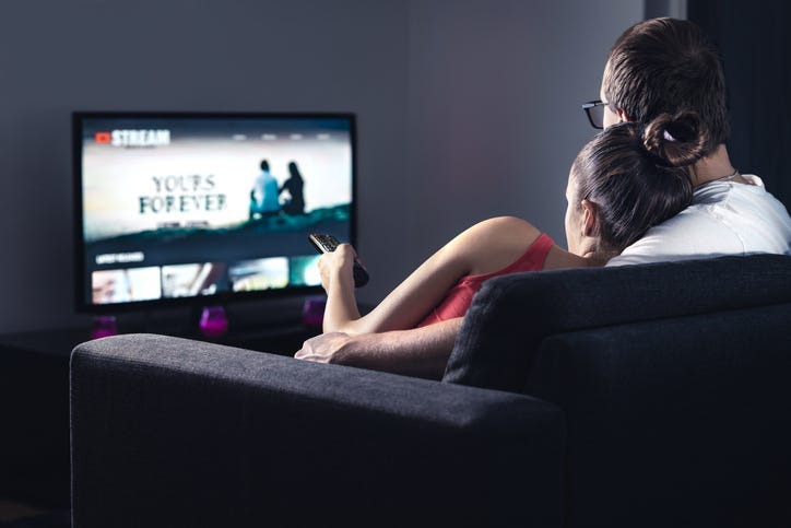 watching TV
