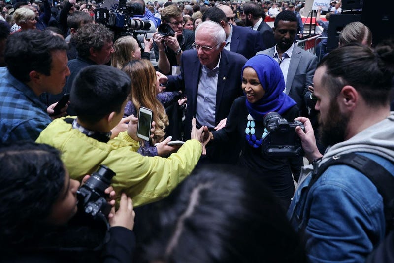 : Democratic presidential candidate Sen. Bernie Sanders (I-VT) addresses an overflow crowd during a campaign rally at the Roy Wilkins Auditorium March 02, 2020 in St. Paul, Minnesota
