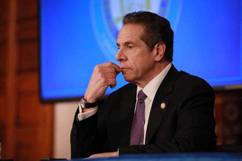  New York Governor Andrew Cuomo gives his a press briefing about the coronavirus crisis on April 17, 2020 in Albany, New York.