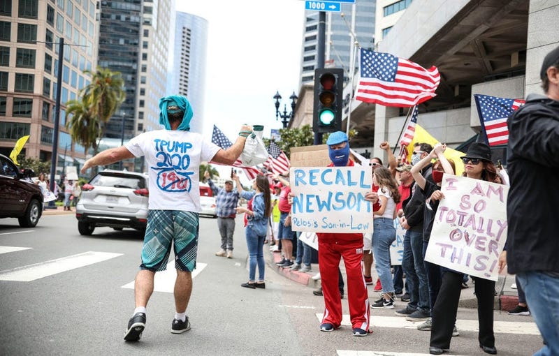 San Diego Residents Hold "Freedom Rally" To Protest Stay-At-Home Directives
