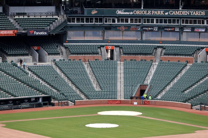 BALTIMORE, MARYLAND - MARCH 13: A general view of Oriole Park at Camden Yards on March 13, 2020 in Baltimore, Maryland. Major League Baseball cancelled spring training games and has delayed opening day by at least two weeks due to COVID-19. (Photo by Rob
