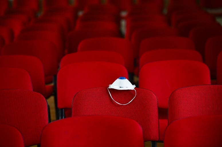 Movie theater concept during COVID-19 outbreak