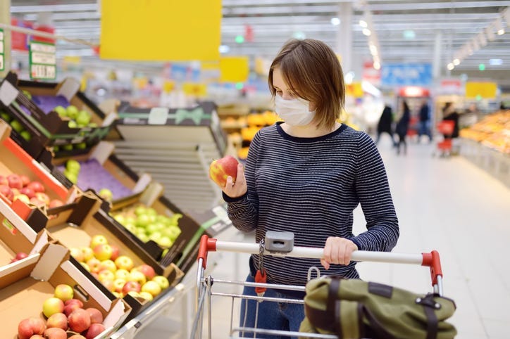 Shopping With Mask On,