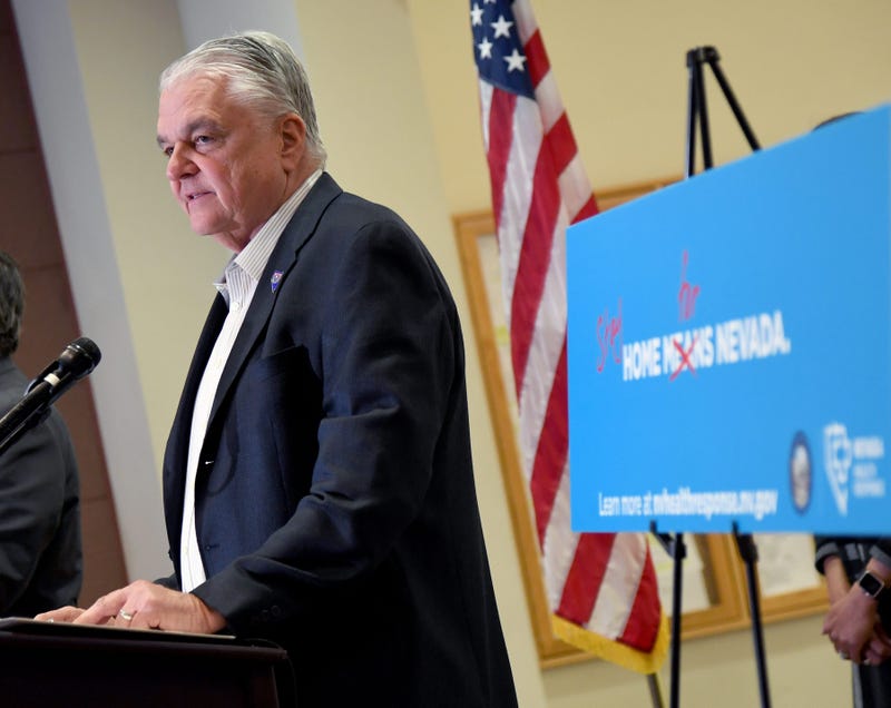 Nevada Gov. Steve Sisolak speaks during a news conference on the state's response to the coronavirus outbreak at the Grant Sawyer State Office Building on March 17, 2020 in Las Vegas, Nevada