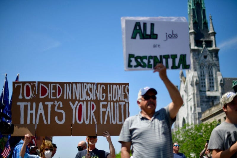 Shutdown Protests - Nursing Home Deaths