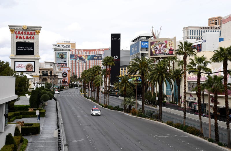 Scenes of an empty Las Vegas Strip 