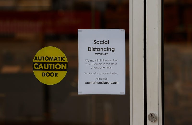 sign about social distancing