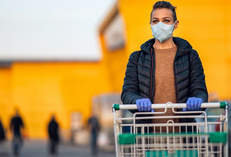 Shopping with mask