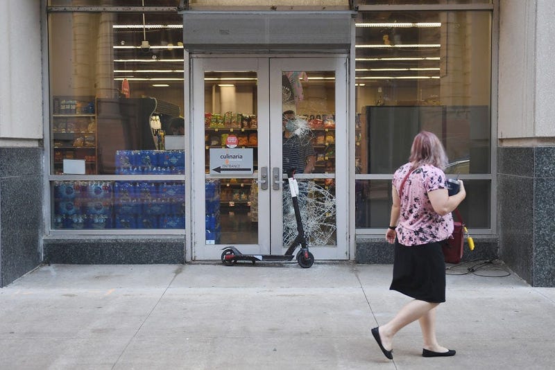protest, business, damage