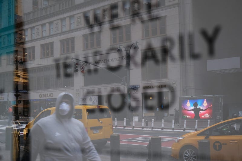 The streets of Manhattan stand nearly empty due to the coronavirus epidemic on April 10, 2020 in New York City.