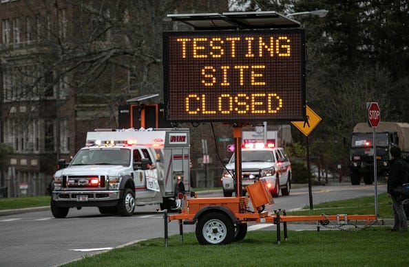 Coronavirus testing site