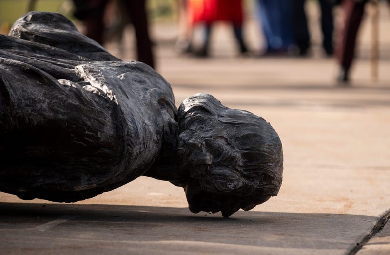 Protesters Tear Down Christopher Columbus Statue Outside Minnesota State Capitol