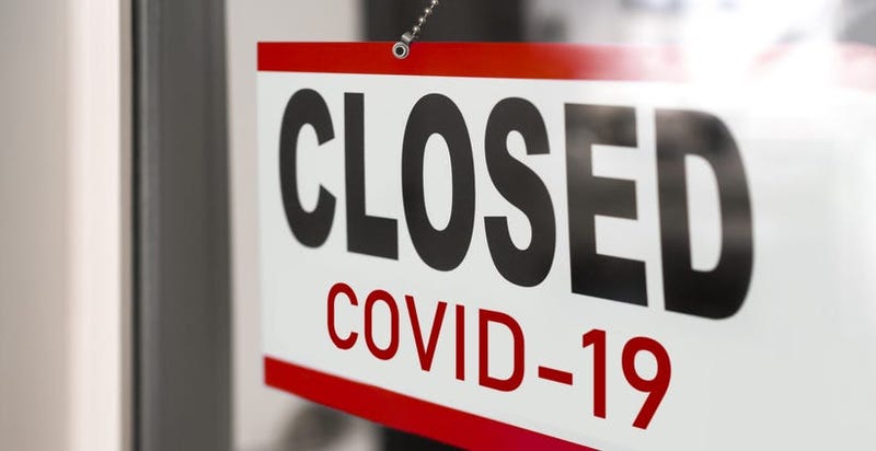 COVID-19 closed sign