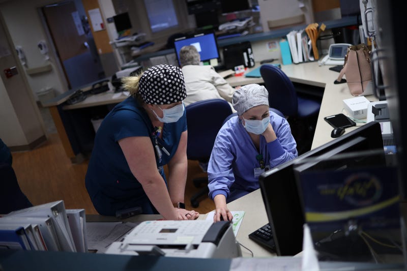 Frontline workers at hospital