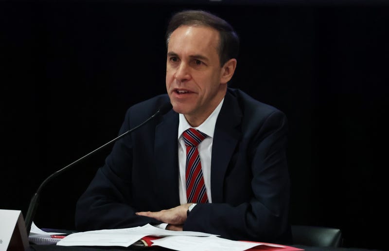 Commissioner of NYS Department of Health Doctor Howard Zucker speaks during New York Governor Andrew Cuomo's Coronavirus Briefing At Northwell Feinstein Institute For Medical Research on May 06, 2020 in Manhasset, New York.
